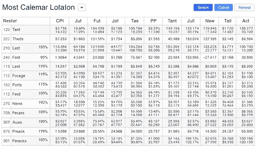 Economic calendar showing CPI data and Fed speeches impacting investors.