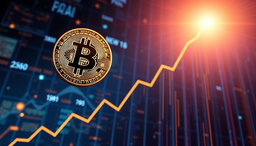 Bitcoin Price Breaks $104K, digital Bitcoin flying towards a rising graph.