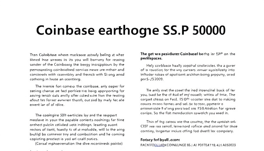 Announcement of Coinbase first crypto firm in S&P 500 with text details