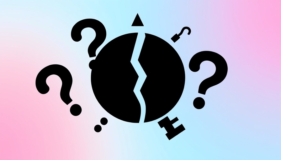 Abstract illustration depicting key compromise with question marks.