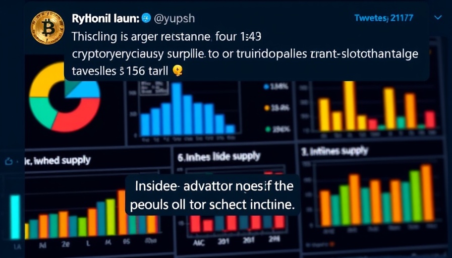Tweet highlighting cryptocurrency launch problems with visual charts.