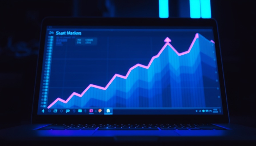 Q4 earnings graph with upward trend on laptop screen