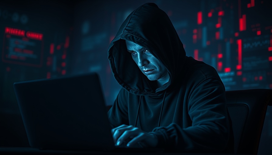 Mysterious hooded figure at laptop signifies Europol Crypto Laundering Scheme.