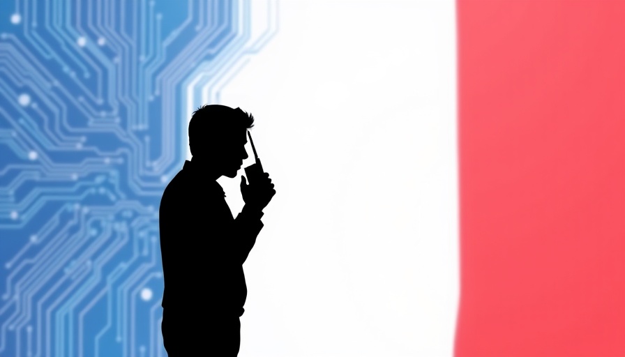 French government symbol with digital circuit theme indicating crypto focus.