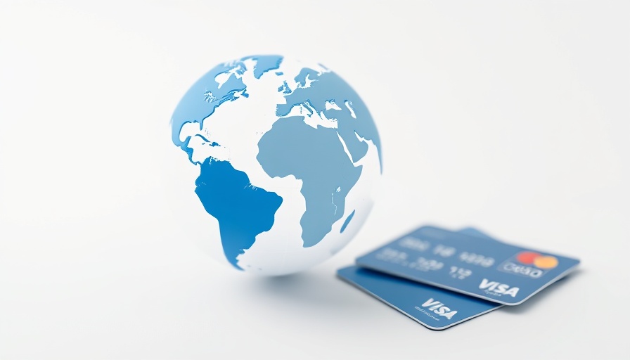 Fidelity trading potential visual: globe and credit card connected.