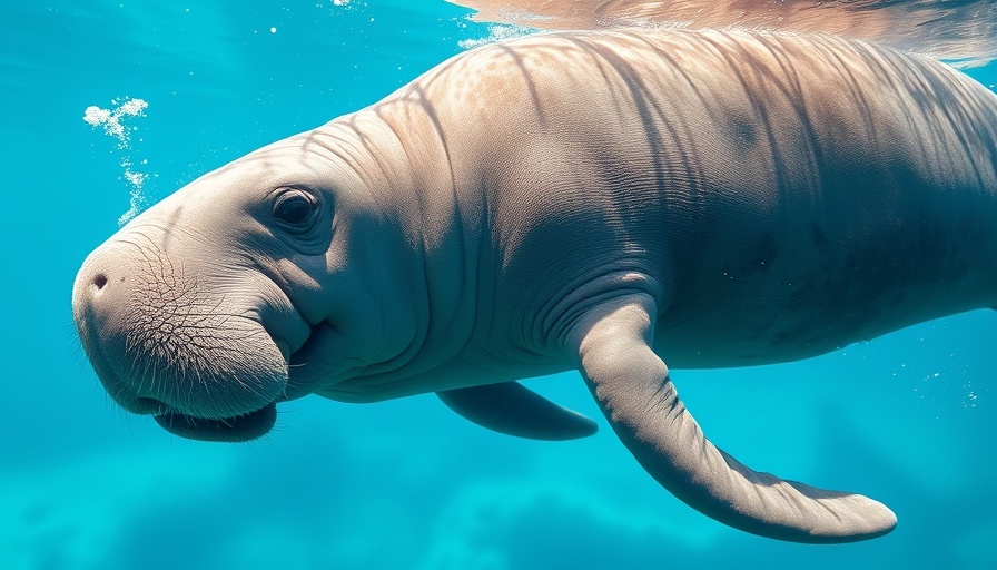 Manatee swimming with divers in blue water - Fun Things To Do on US Gulf Coast in January 2025.
