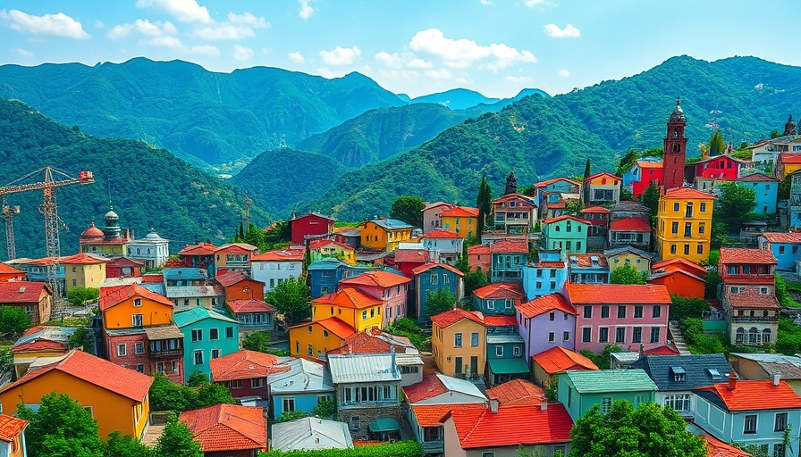 Panoramic view of colorful hillside town in Sikkim, best places to visit.