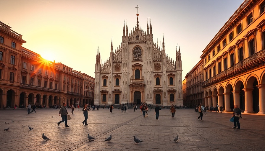 Milan Weekend Escape at sunrise with the glowing Cathedral.
