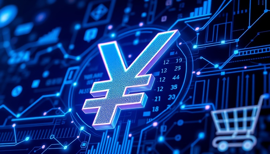 Digital yuan symbol with financial icons, LexinFintech Strong Buy.