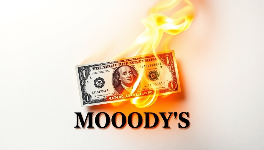 Moody's Downgrade Impact on Traders symbolized by burning dollar.