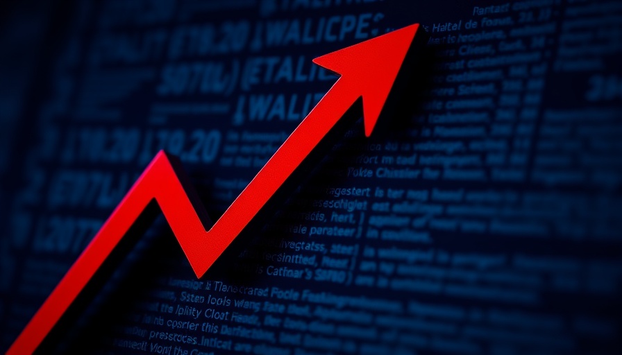 Bold red arrow indicating decline over TRUMP token investment strategy concept.