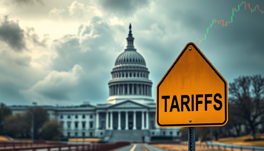 Tariffs Impact on Stocks and Cryptocurrency Trading depicted with sign.