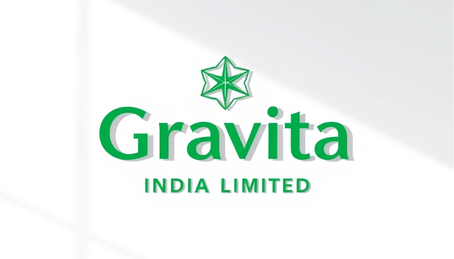 Gravita India stake sale logo on white background.