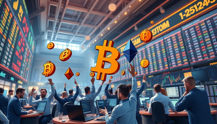 Excited traders celebrate as Bitcoin and Ethereum soar in cartoons