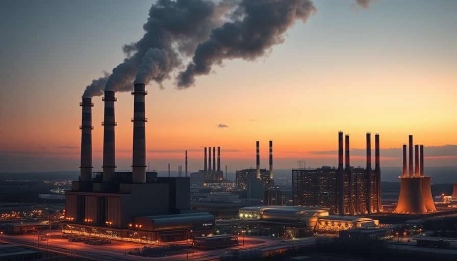 NTPC power plant depicted at dusk highlighting quarterly profit surge.