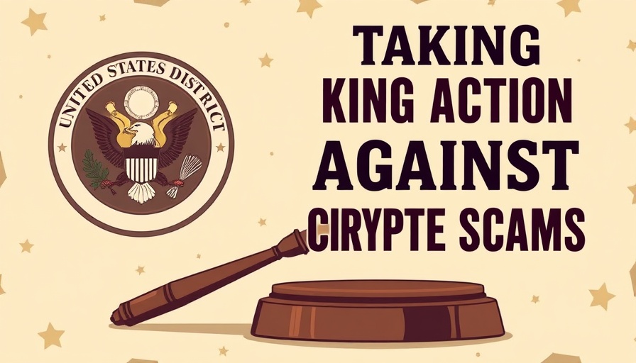 Illustration of US court's action against cryptocurrency scams.