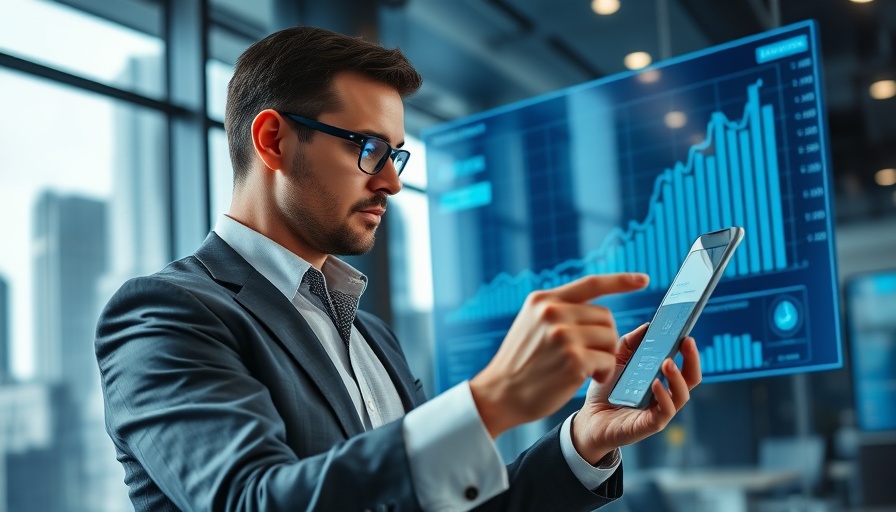 Financial charts with a businessman, foreign institutional investors in Indian equities