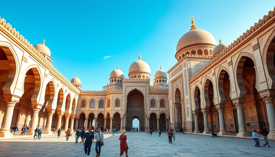 Majestic Middle Eastern palace on 6-day UAE journey, grand architecture.