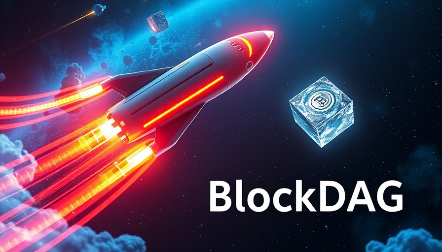 BlockDAG presale opportunity ad with rocket and crystal.