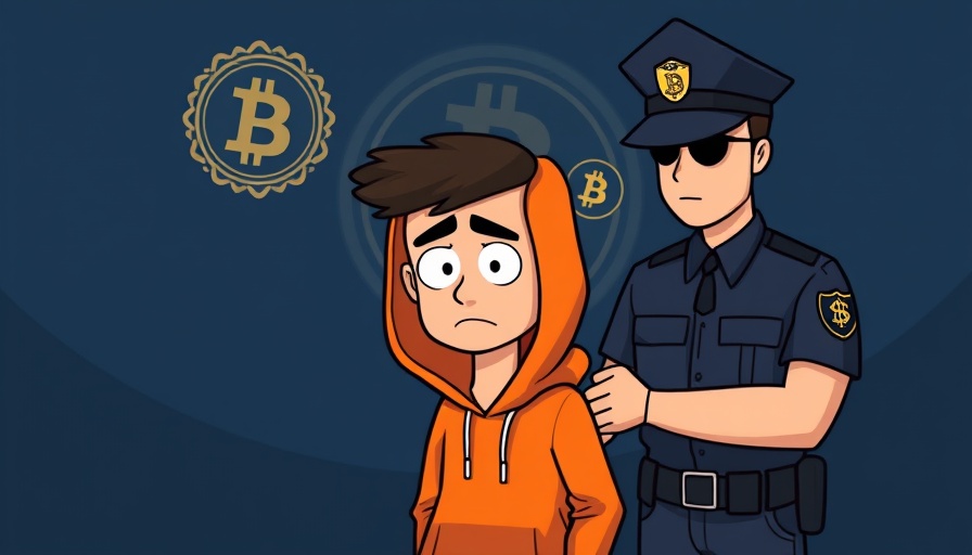 North Korean Crypto Laundering Case cartoon illustration.