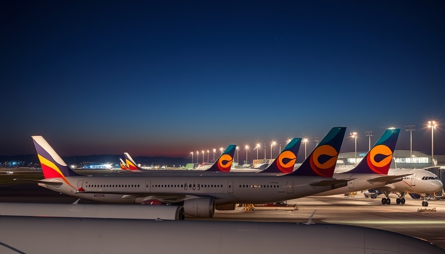 Aircraft at airport terminal at night amid Israel-Iran tensions.