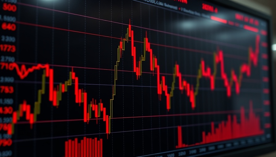 Cryptocurrency market chart with Bitcoin fluctuation