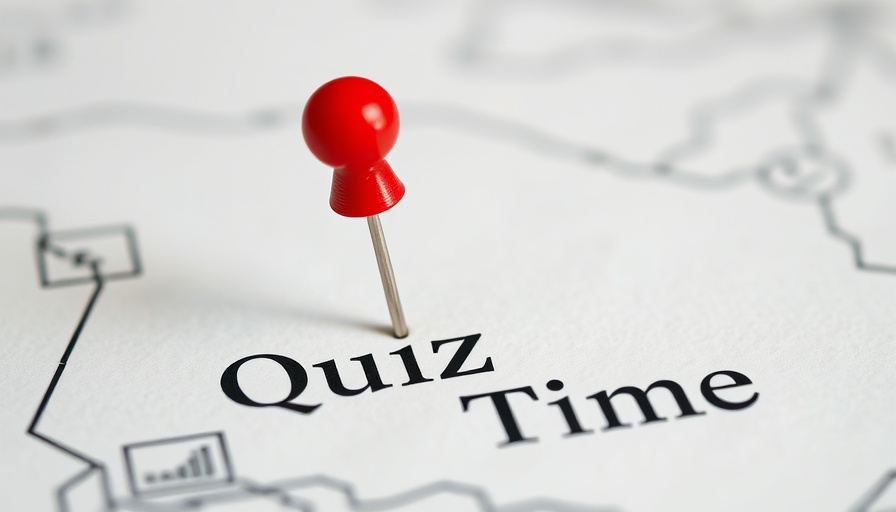 June 2025 travel quiz map with pin and text 'Quiz Time'.