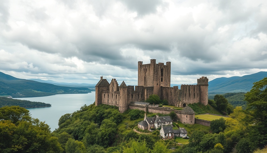 Lost in Scotland adventure with a castle by a lake.