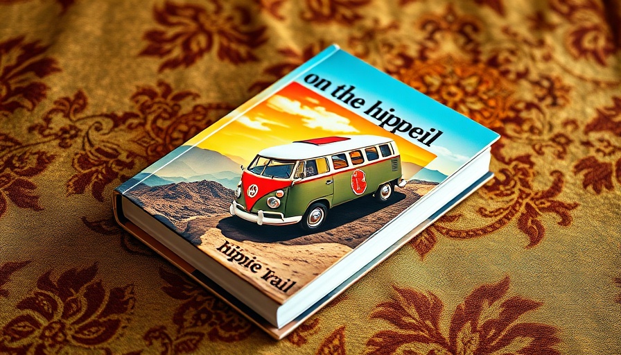 Rick Steves Hippie Trail book on ornate fabric background.