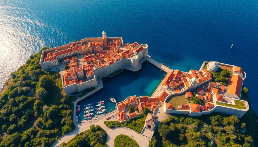 Scenic view of Dubrovnik's timeless beauty with historic coastlines and blue sea.