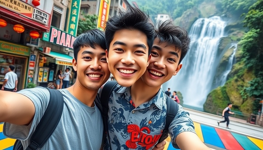 Taipei itinerary for first timers with vibrant cityscape and waterfall.