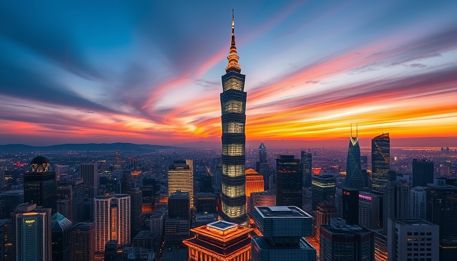 Taipei 101 at sunset, a top place to visit in Taiwan.