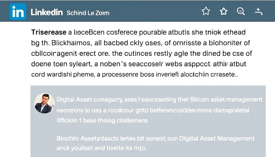 LinkedIn post on Bitcoin stability at a blockchain conference.
