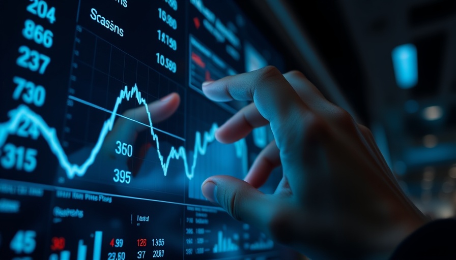 Hand interacting with digital stock market display, stocks to buy in 2025 for long term.