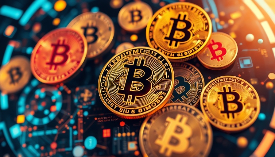 Futuristic digital currency with bitcoin symbols, ProCap Bitcoin Acquisition theme.