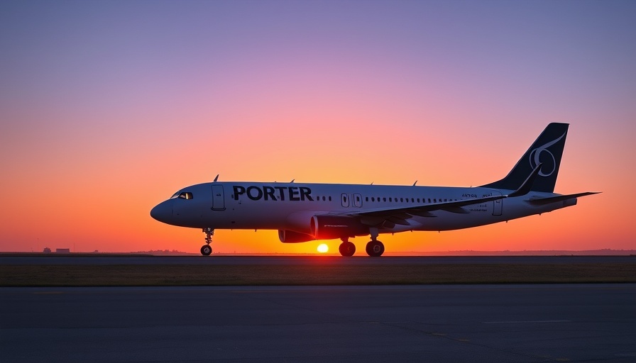 Porter Airlines jet ready for new flights to Mexico and Caribbean.