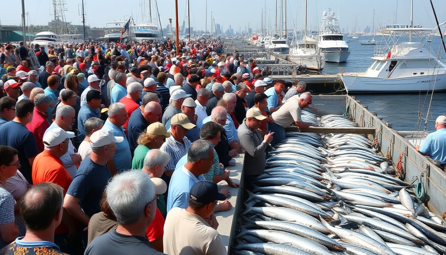 Vibrant event at Jimmy Johnson’s fishing tournament in Atlantic City with crowd.