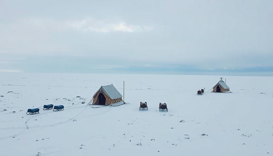 Visit the Nenets in Siberia: Tundra with tents and sleds.