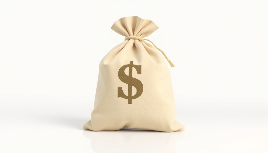 Money bag with dollar sign on transparent background.