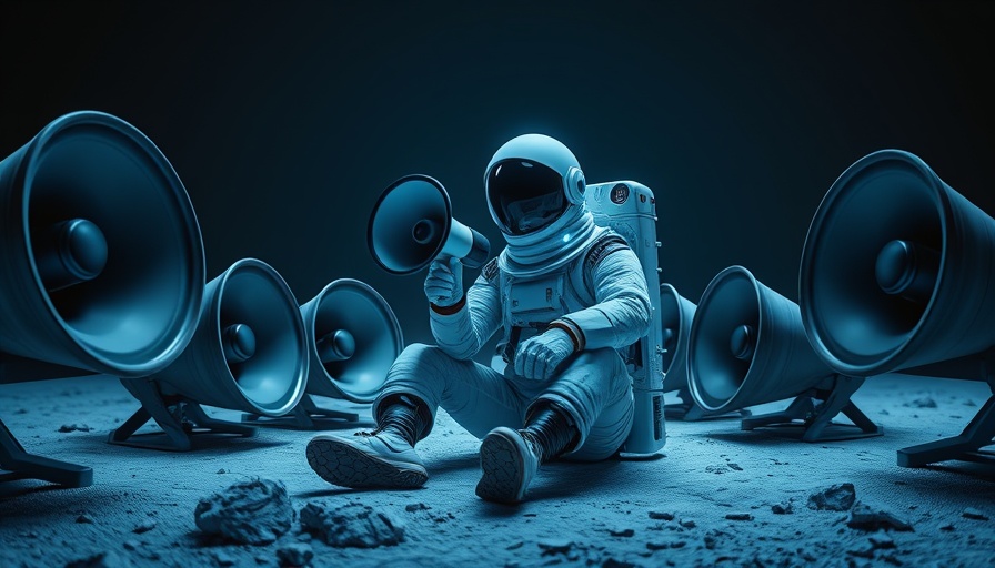 BlockDAG Ecosystem Operational promotion featuring an astronaut with a megaphone.