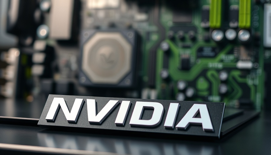 Modern NVIDIA logo on technology background, highlighting AI-Driven Cooler Design.