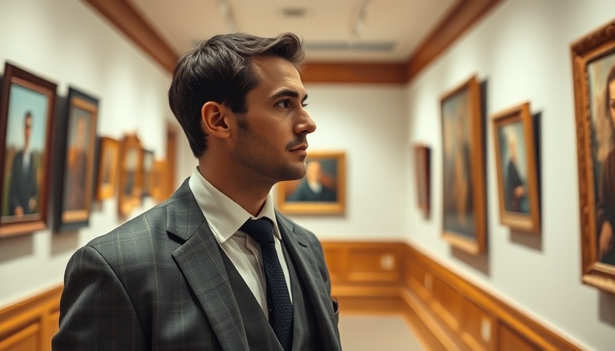 Man admiring artwork in a Rotterdam museum, exploring gallery.