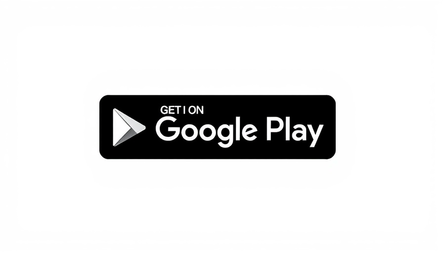 Minimalist Get it on Google Play button digital icon