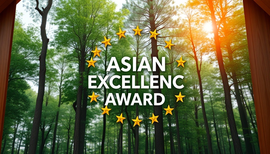 SM Prime ESG Awards Asian Excellence poster with forest background