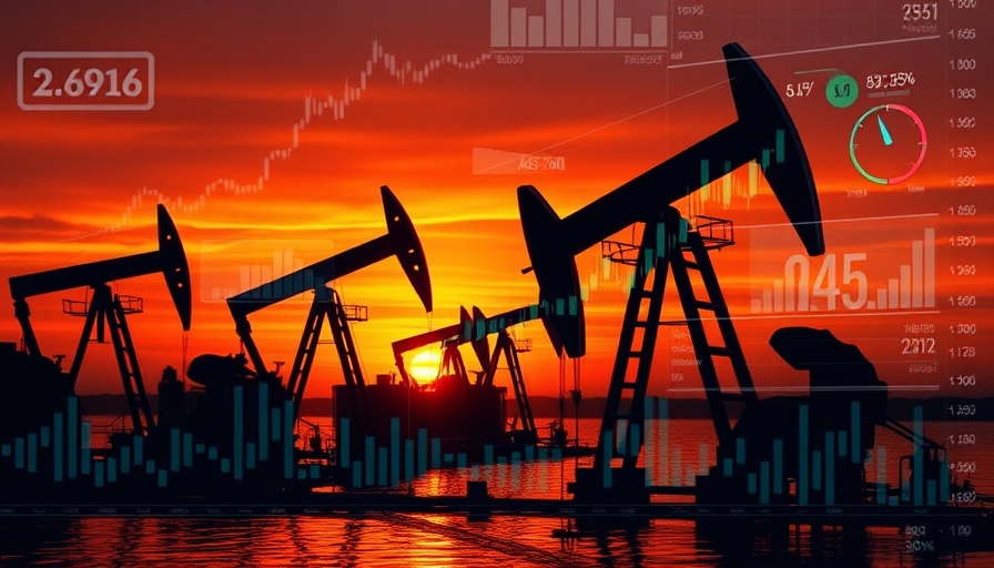 Oil market predictions July 2025: Pump jacks and financial graphs overlay.