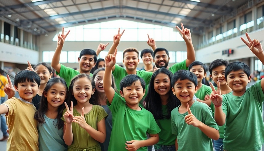 Joyful gathering at SM MOA Arena Inclusion event, children smiling.