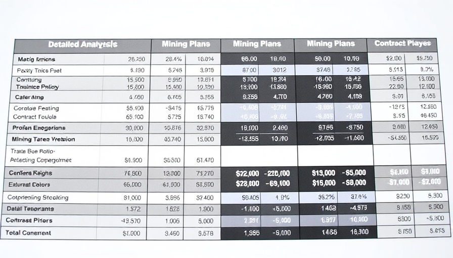 Various mining plans and profits table for DEAL Mining cloud mining platform.
