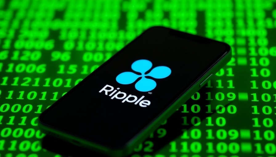 RLUSD Stablecoin Trading with Ripple logo on phone.