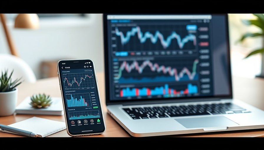 Financial trading data displayed on phone and laptop promoting nifty future trade deal clarity.