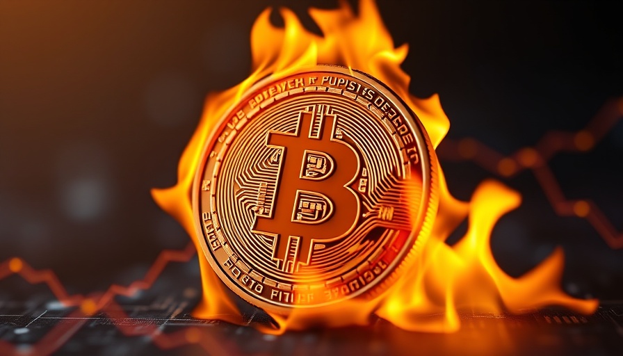 Bitcoin with rising graphs indicating record highs for digital asset fund flows.